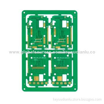 Double-sided PCB with 4 Pieces per Panel, Immersion Gold